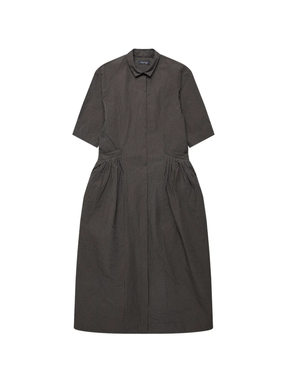 Bergfabel Sally checked midi dress - Marrone