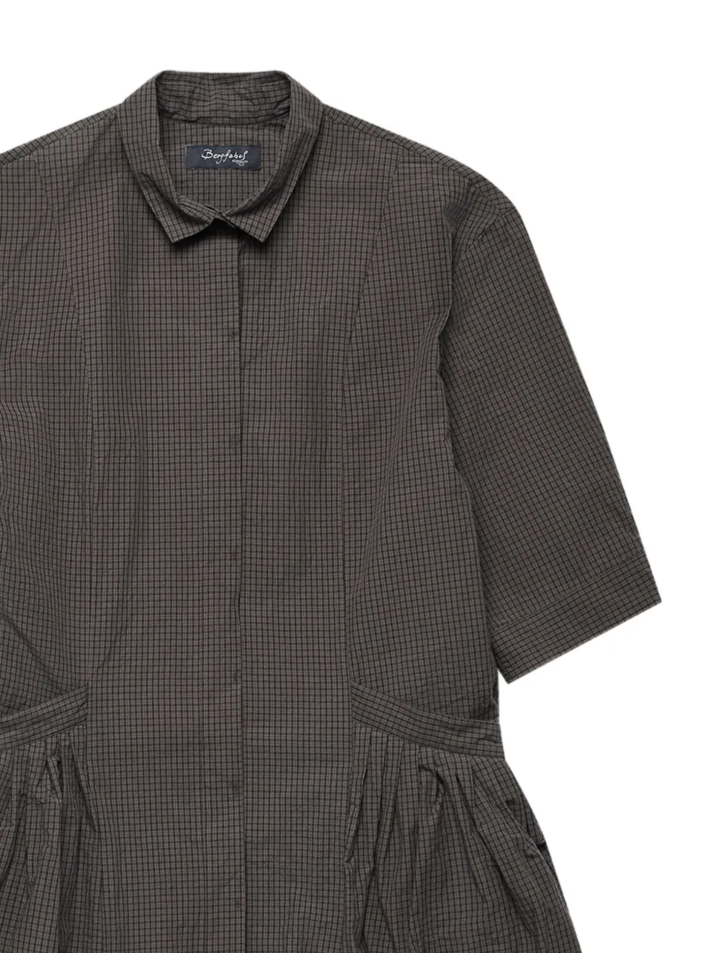  Bergfabel Sally Checked Midi Dress - Brown 