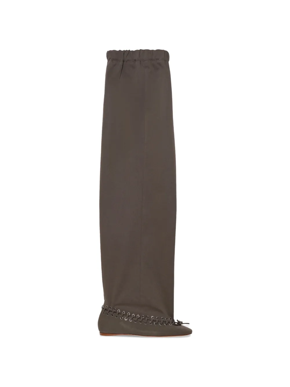 All In Drawstring Eyelet Boots In Brown