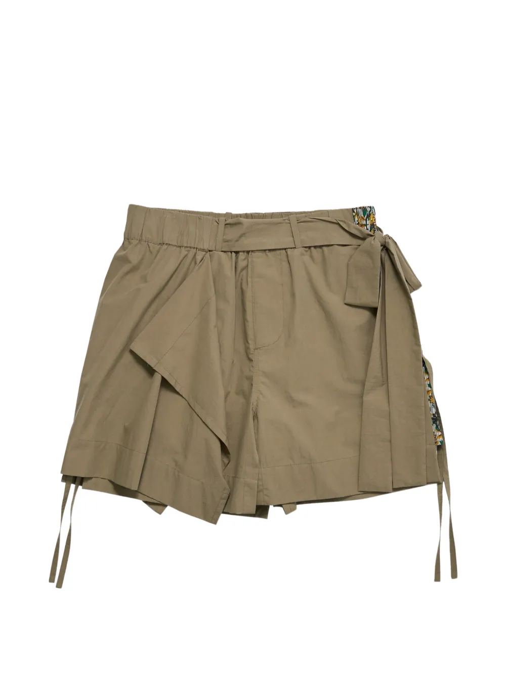 Craig Green belted layered shorts Beige