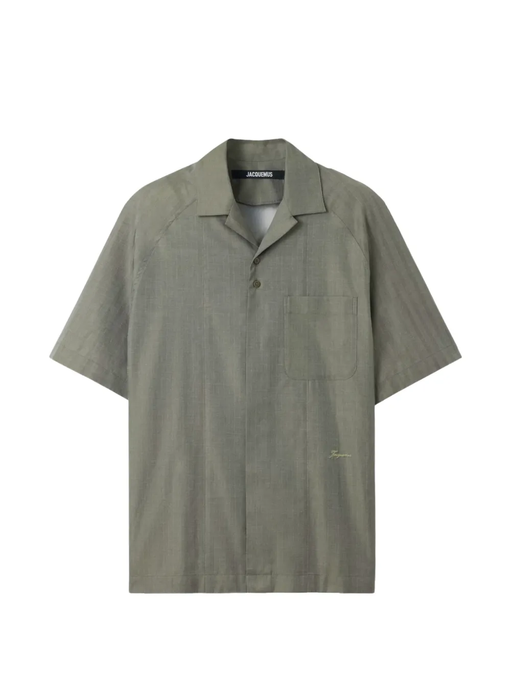 Jacquemus chest-pocket short-sleeve shirt - Grün