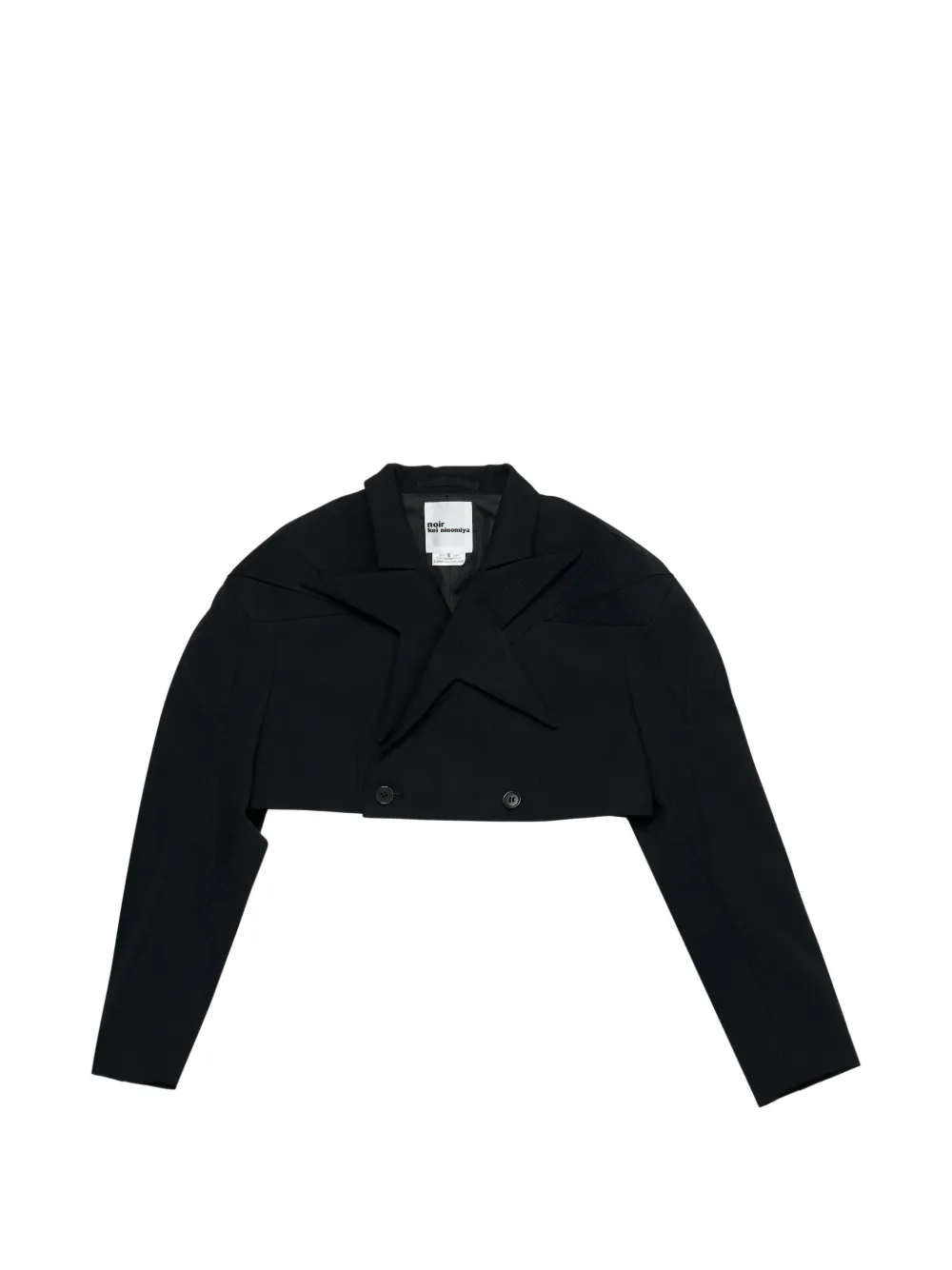 Noir Kei Ninomiya Cropped jack met sterpatch Zwart
