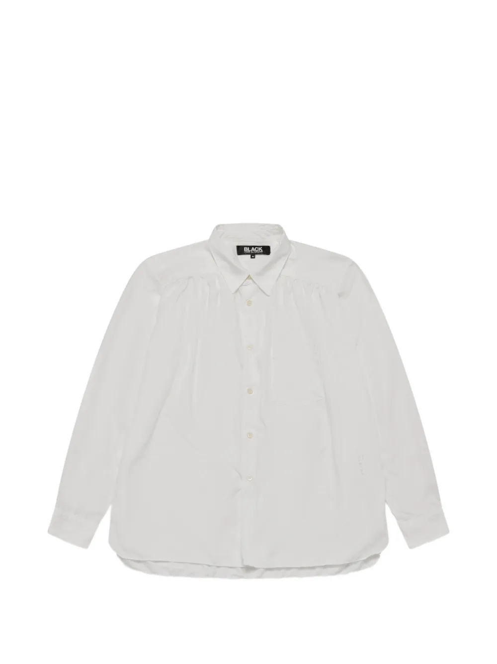 Black Comme Des Garçons gathered shirt - Bianco
