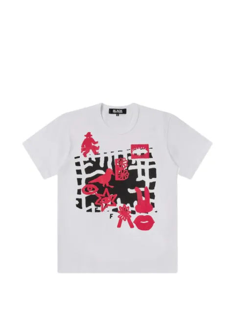 Black Comme Des Garçons graphic-print T-shirt