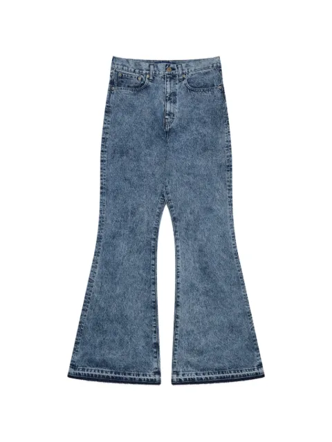 Junya Watanabe MAN acid-wash bootcut jeans