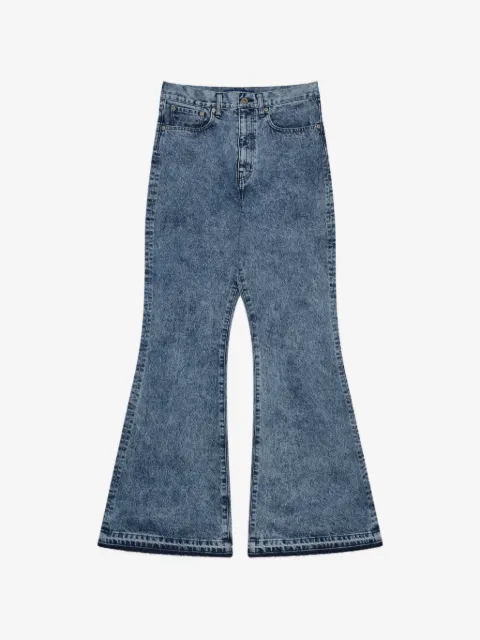 Junya Watanabe MAN acid-wash bootcut jeans