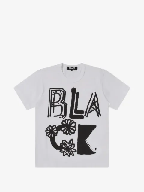Black Comme Des Garçons t-shirt à imprimé texte