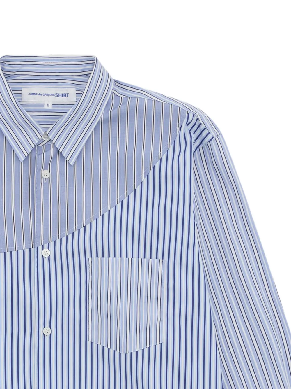 Comme Des Garçons Shirt Gestreept overhemd Blauw