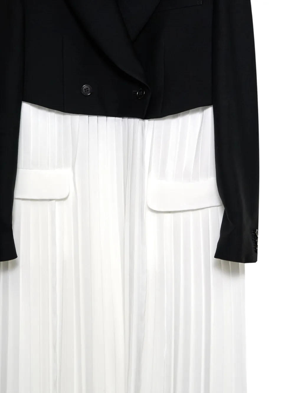 Noir Kei Ninomiya Cropped blazer met geplooid vlak Zwart