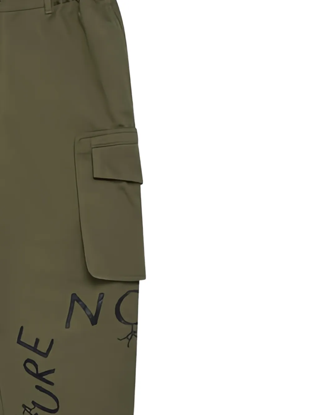  Comme Des Garçons Shirt Text-print Trousers - Green 