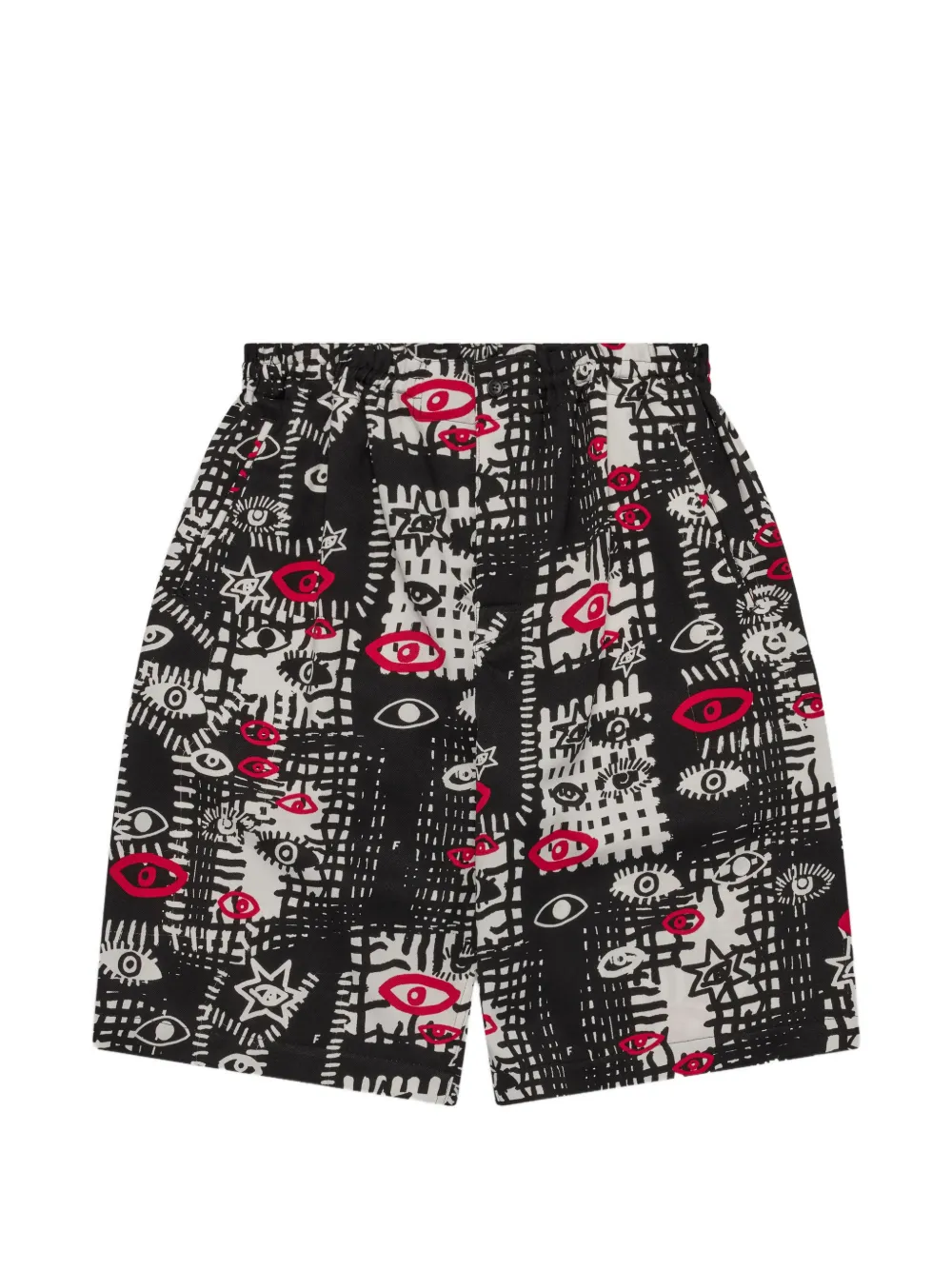 Black Comme Des Garçons printed shorts - Nero