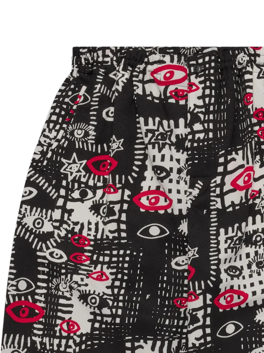 Black Comme Des Garçons Printed Shorts 