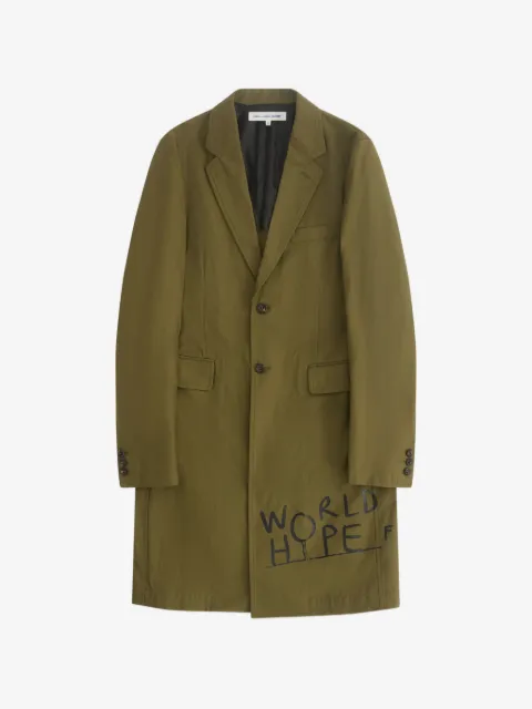 Comme Des Garçons Shirt x Dan Perjovschi text-print coat