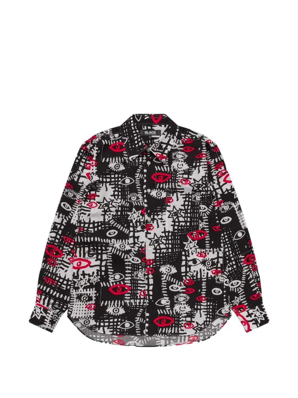 Black Comme Des Garçons graphic-print shirt