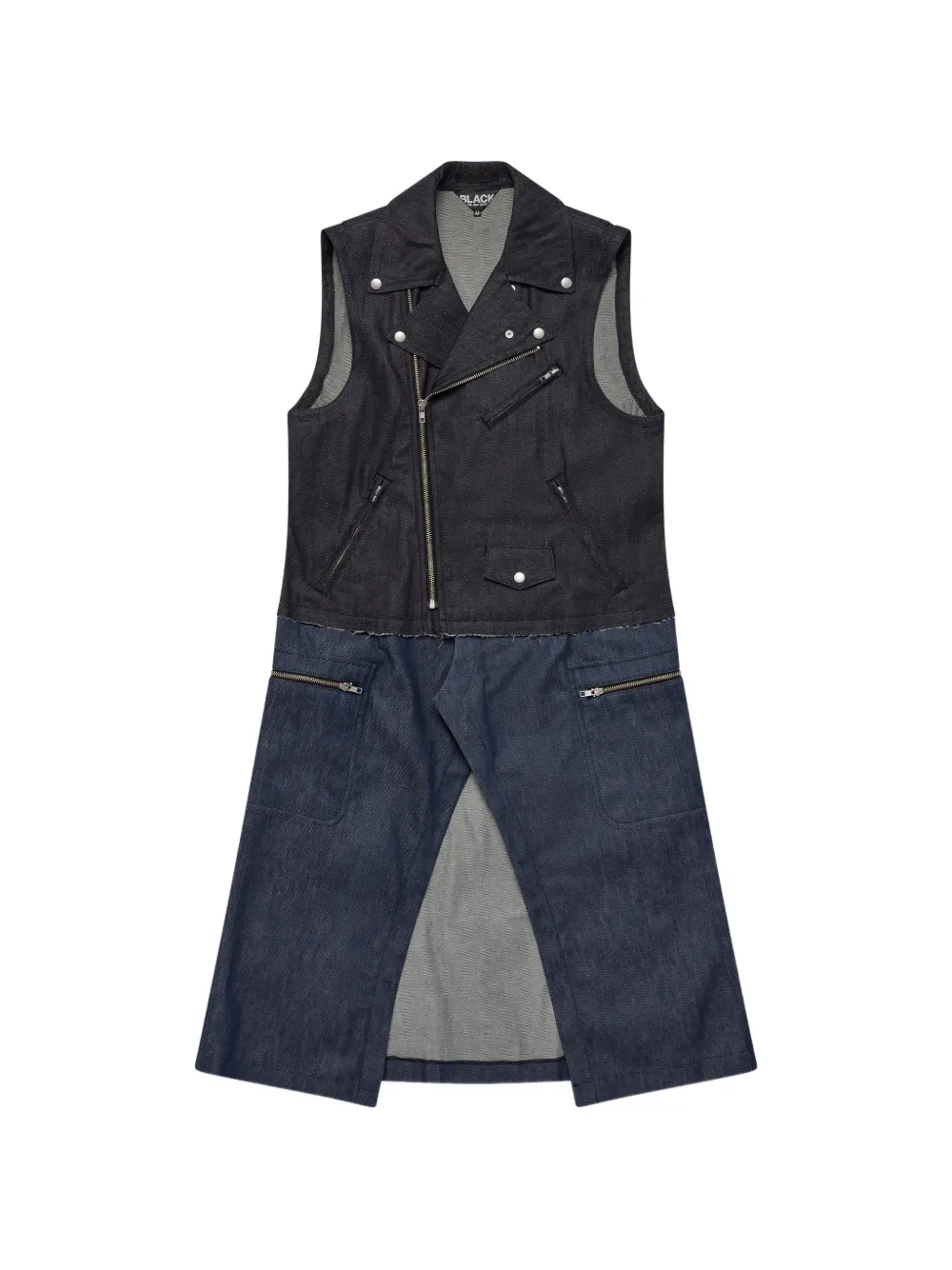 Black Comme Des Garçons panelled gilet - Blue