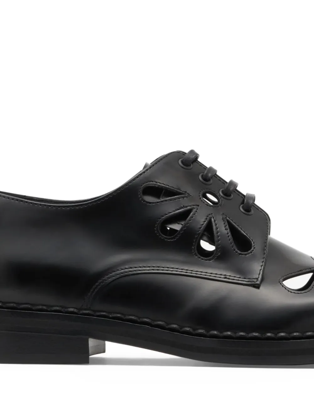 Simone Rocha Daisy loafers met uitgesneden details Zwart