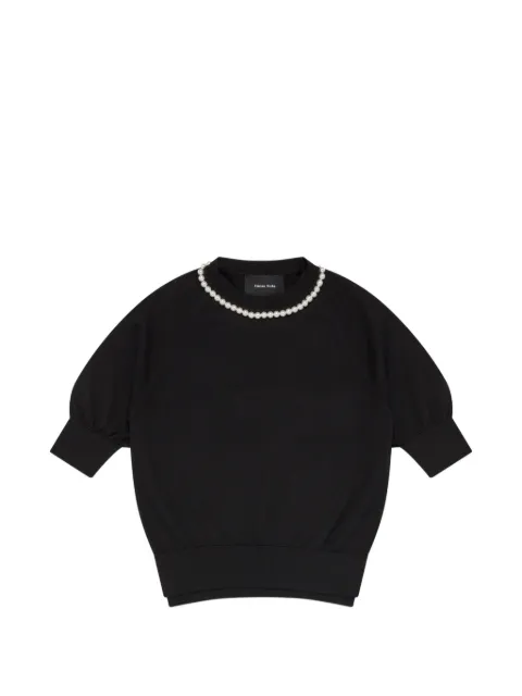 Simone Rocha pearl-embellished puff-sleeve sweater