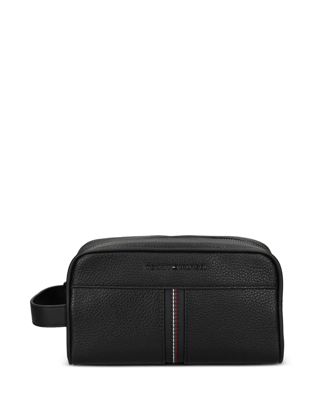 Tommy Hilfiger stripe textured wash bag - Nero