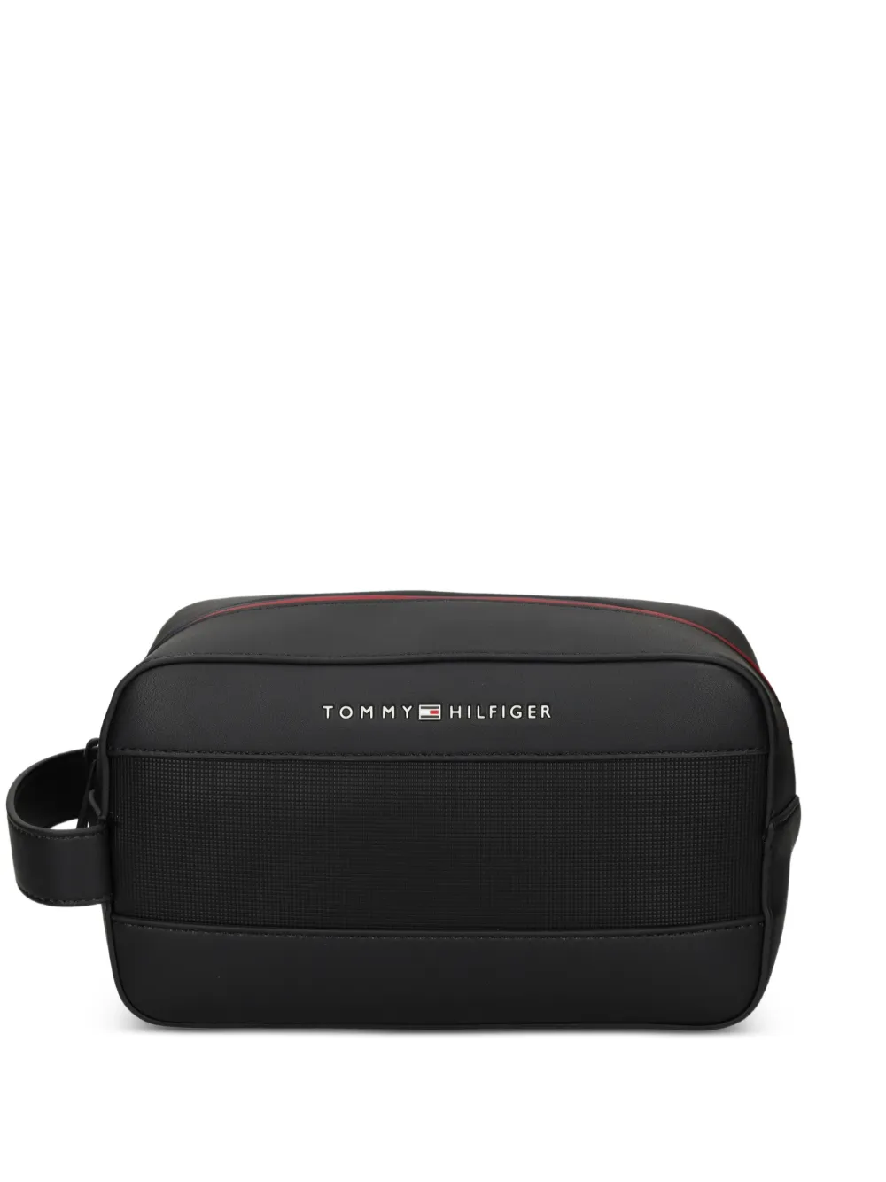 Tommy Hilfiger mixed-texture handle wash bag - Nero