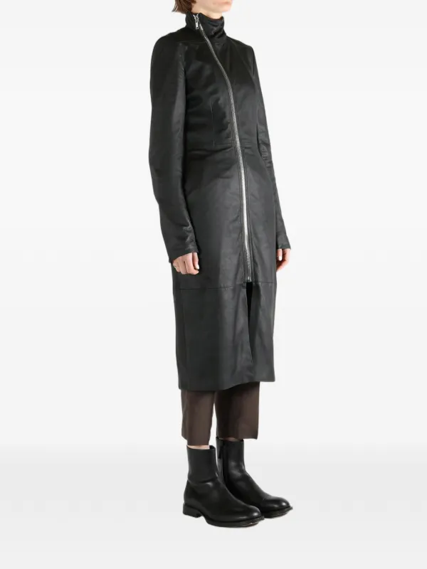 Rick Owens ジップアップ コート | ブラック | FARFETCH JP