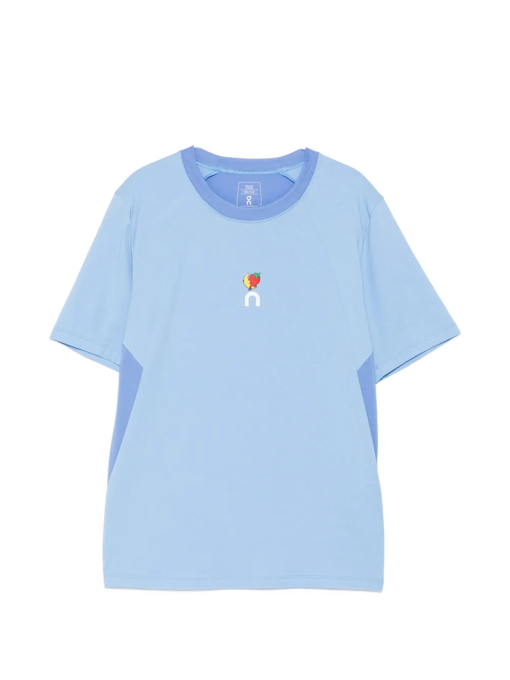 On round-neck logo T-shirt - Blu