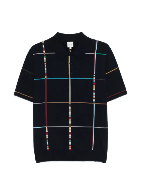 Paul Smith playera tipo polo con cuadros estampados