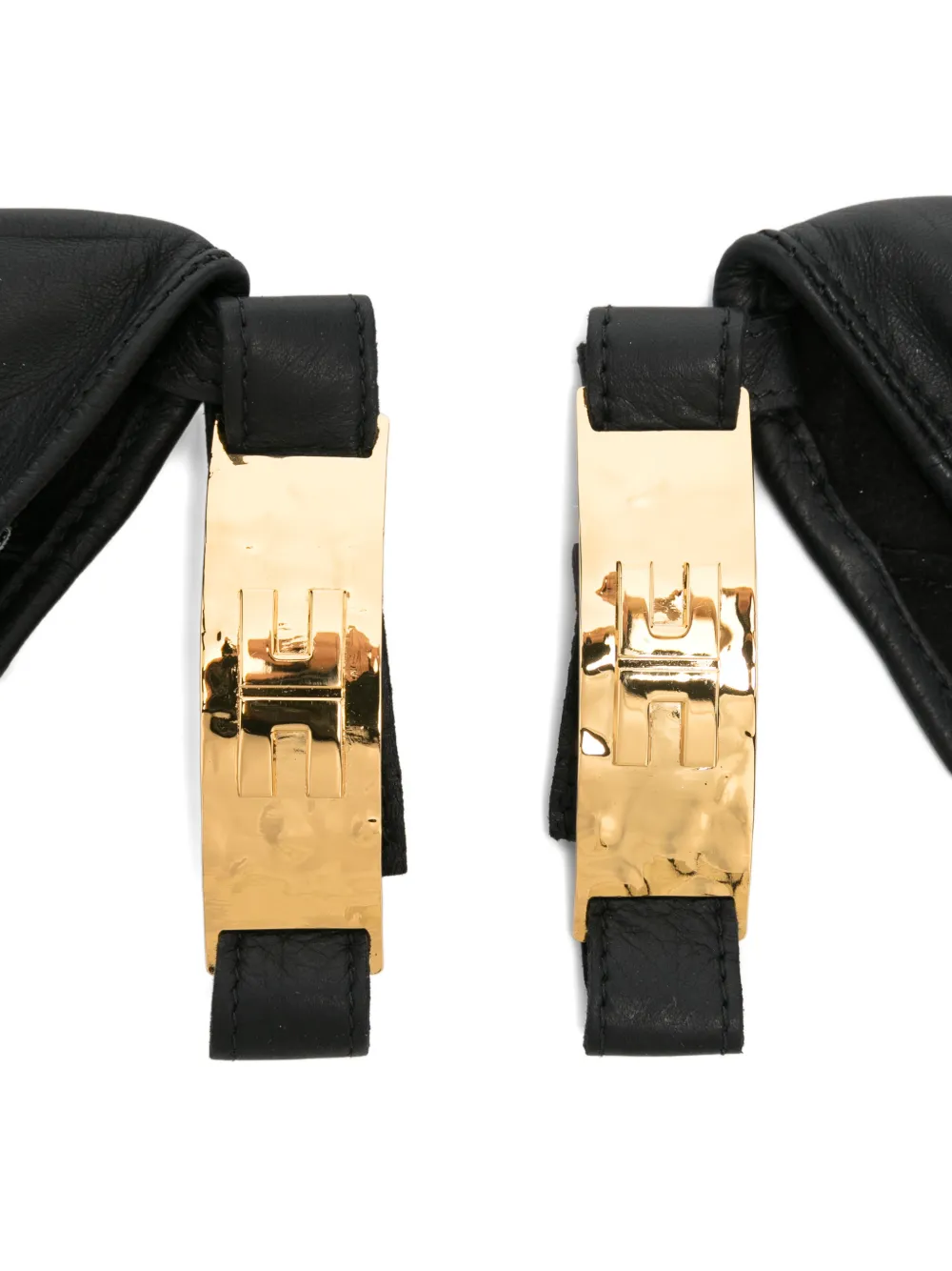 Cut-Out Buckle Gloves
