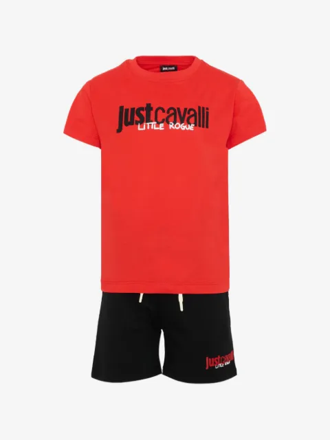 Just Cavalli Kids logo-print tracksuit set