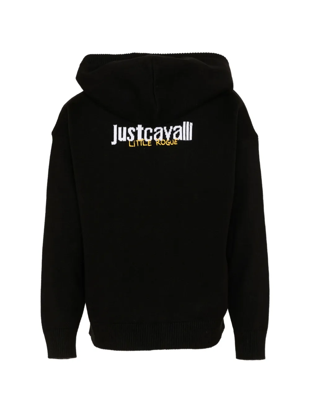 Just Cavalli Kids Hoodie met rits Zwart