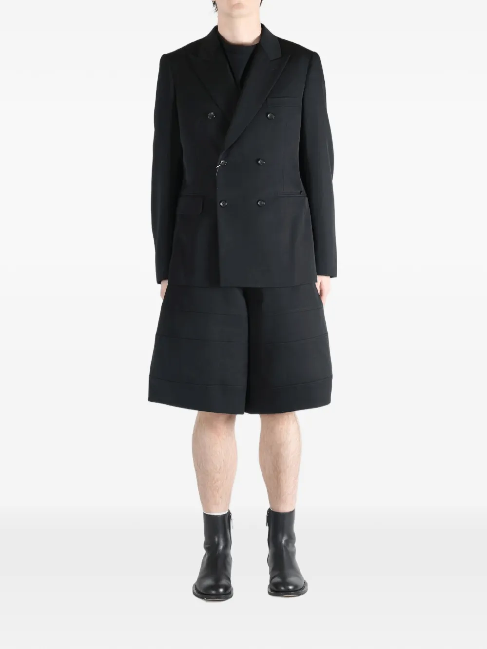  Comme Des Garçons Homme Plus Double-breasted Wool Jacket - Black 