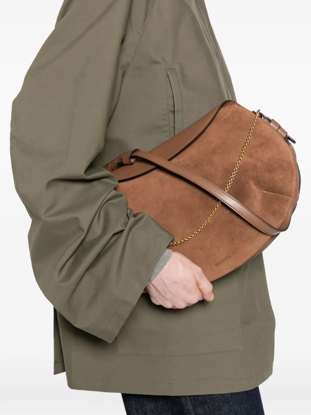  Neous Libra Chain Shoulder Bag - Brown 