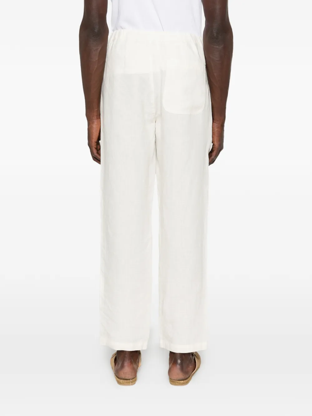 120% Lino Geruite broek Beige