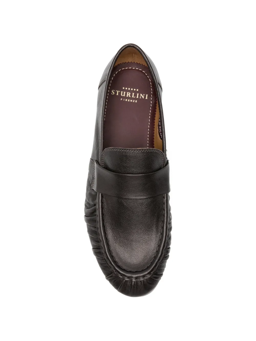 sturlini firenze Loafers met ruches Bruin