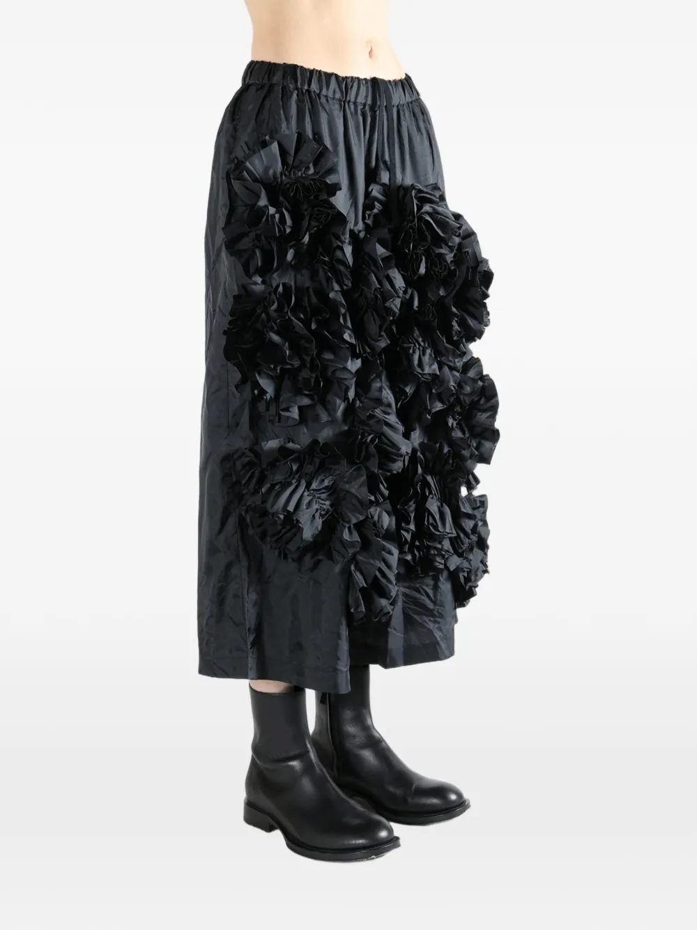 Comme Des Garçons Comme Des Garçons Ruffled Trousers - Black 