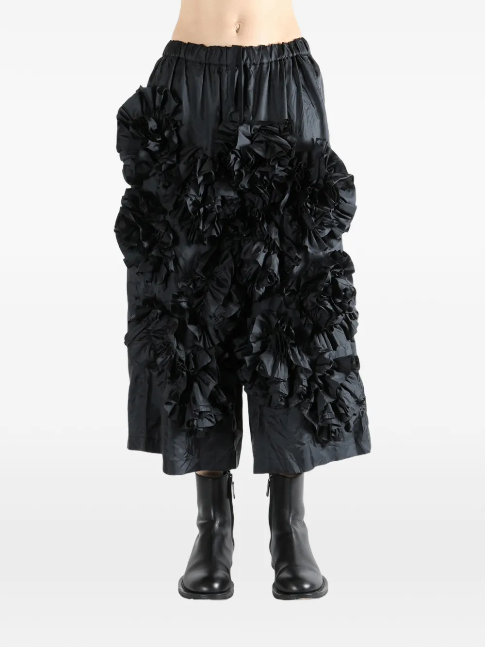  Comme Des Garçons Comme Des Garçons Ruffled Trousers - Black 