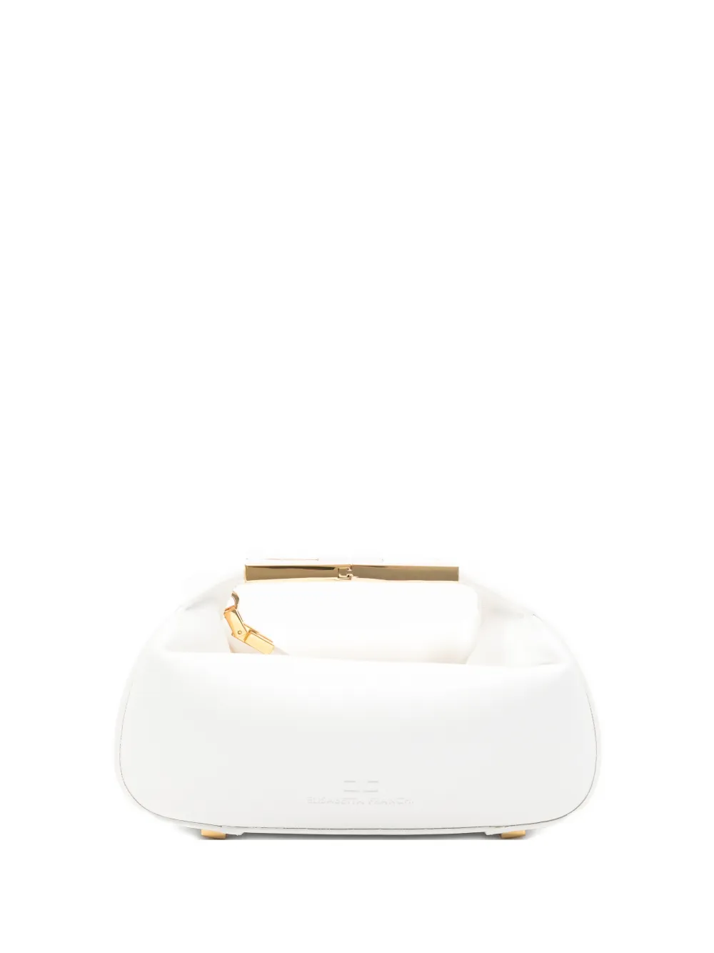 Elisabetta Franchi logo-plaque clutch bag - Bianco