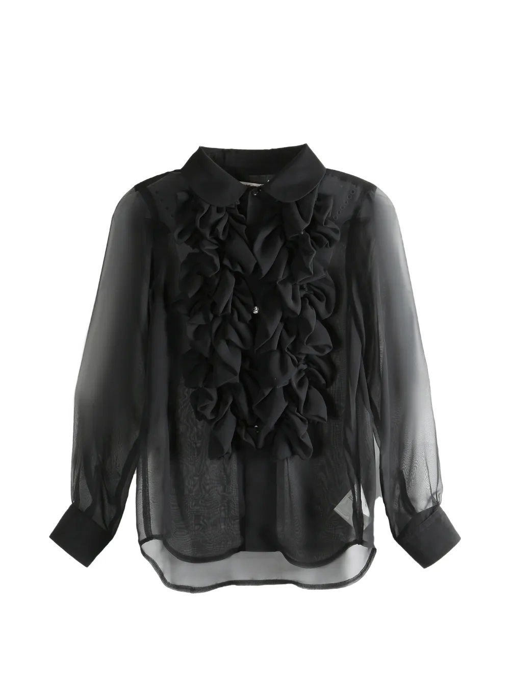 Comme Des Garçons Comme Des Garçons ruffled collared shirt - Nero