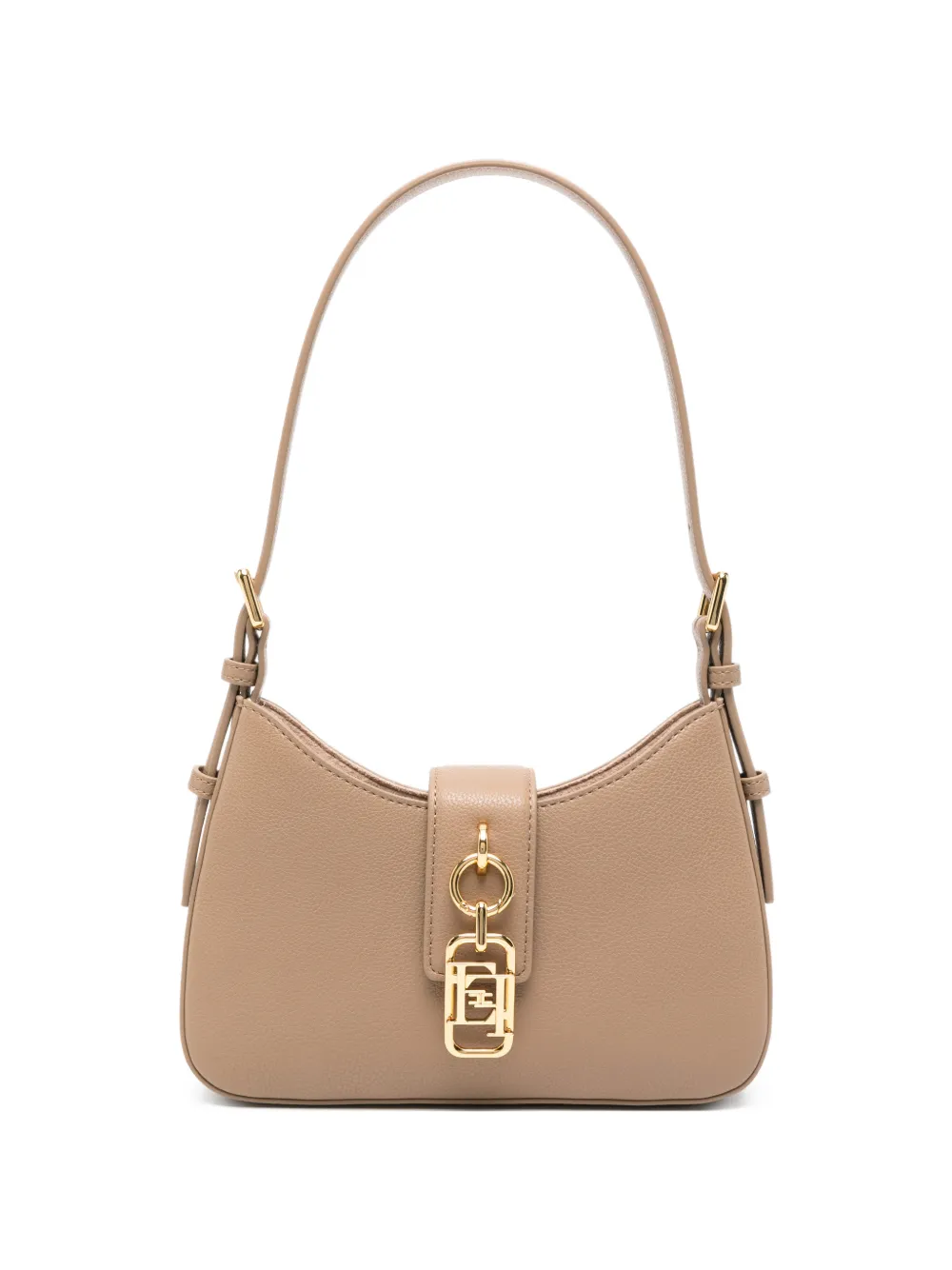 Elisabetta Franchi logo-charm tote bag - Toni neutri