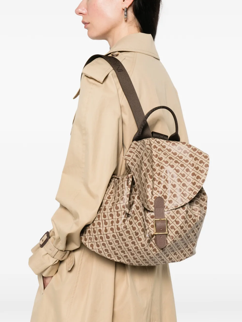  Gherardini Patterned Tote Bag - Brown 