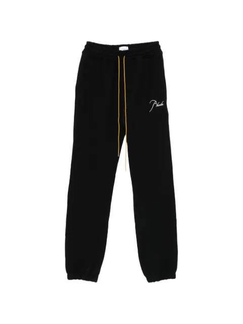 RHUDE drawstring script logo trousers