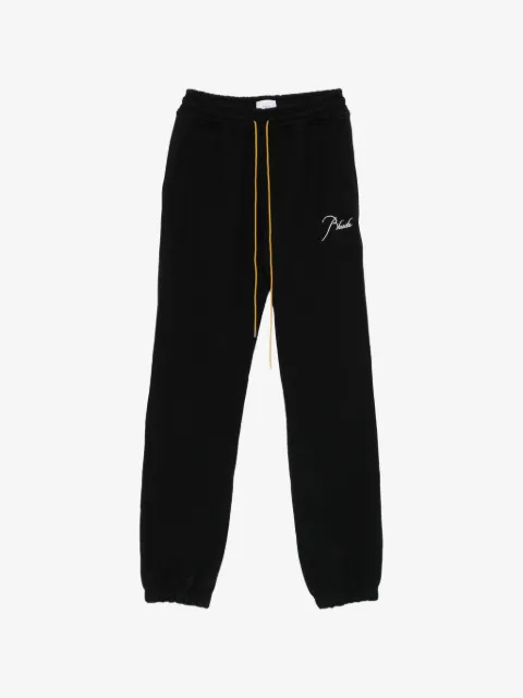 RHUDE drawstring script logo trousers