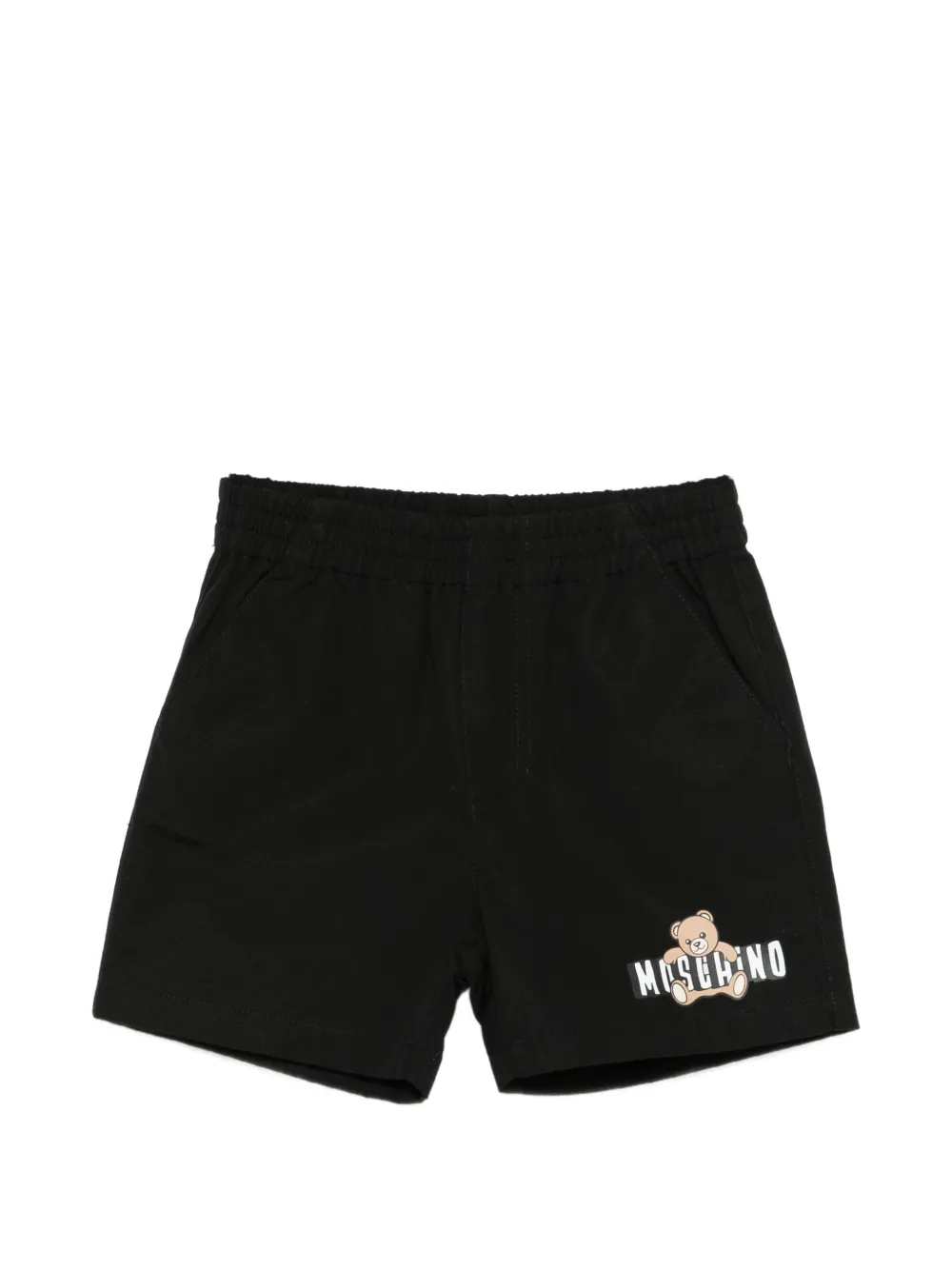 Moschino Kids logo-print shorts - Nero