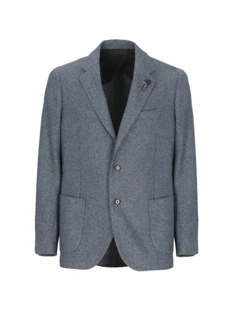 Lardini lapel collar virgin wool jacket
