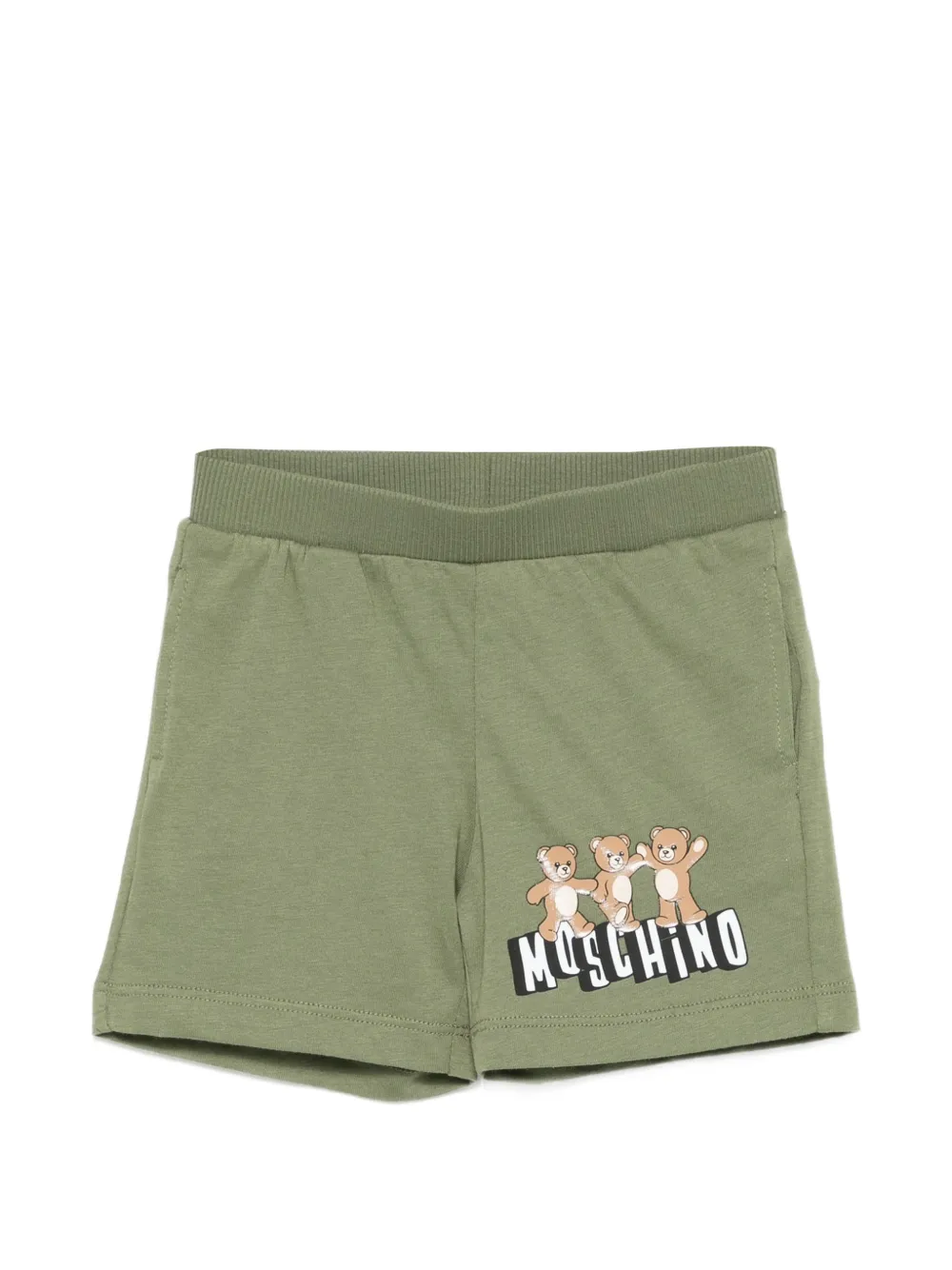 Moschino Kids teddy-detail shorts - Grün