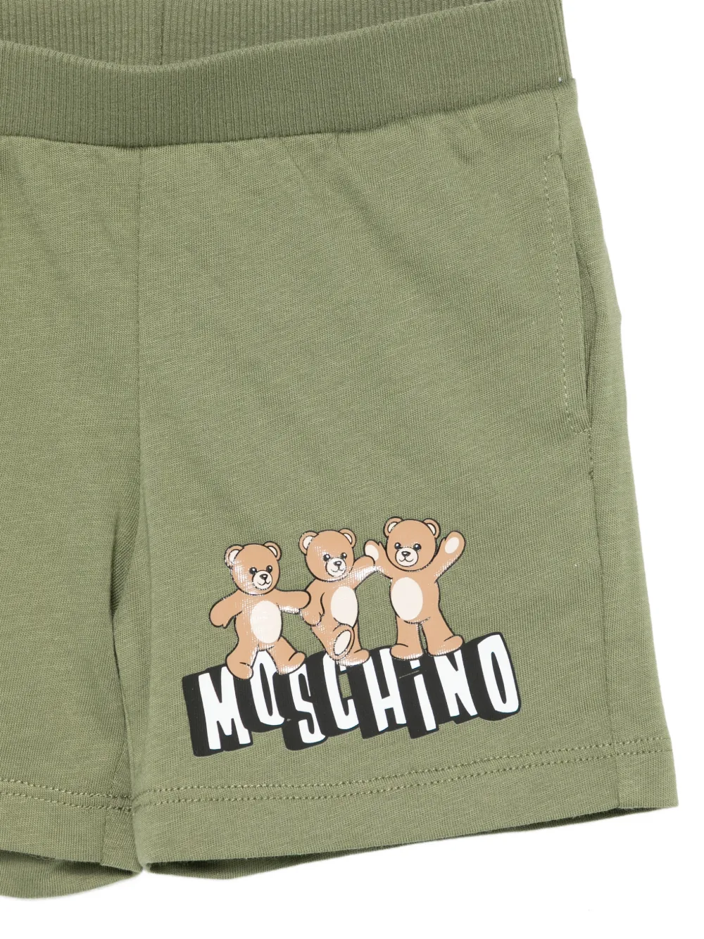 Moschino Kids Shorts met teddybeerdetail Groen