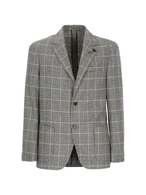 Lardini houndstooth peak-lapel jacket