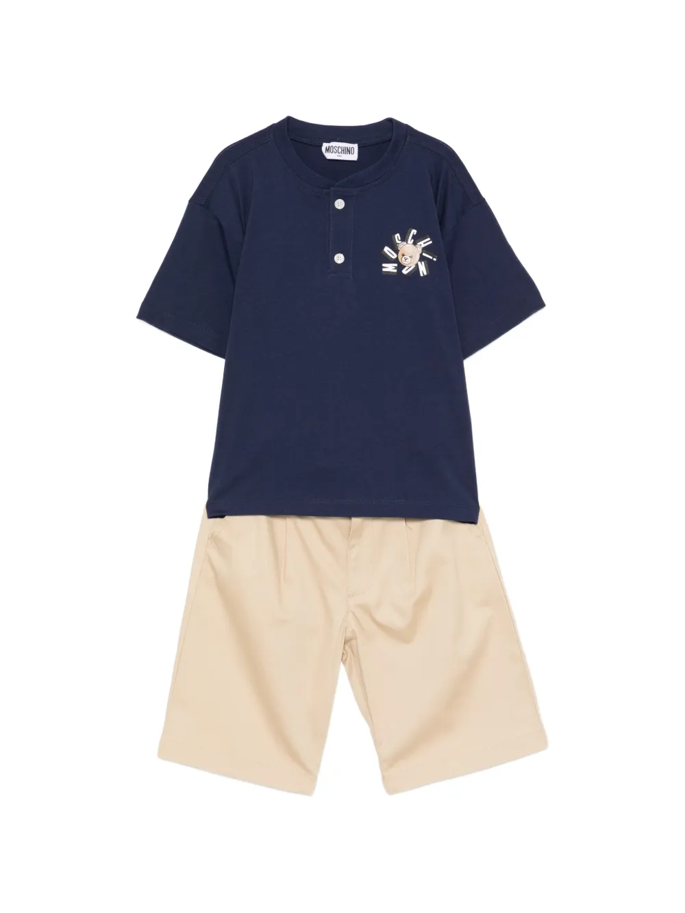 Moschino Teddy Graphic T-shirt Short Sets (set Of Two) In Multi