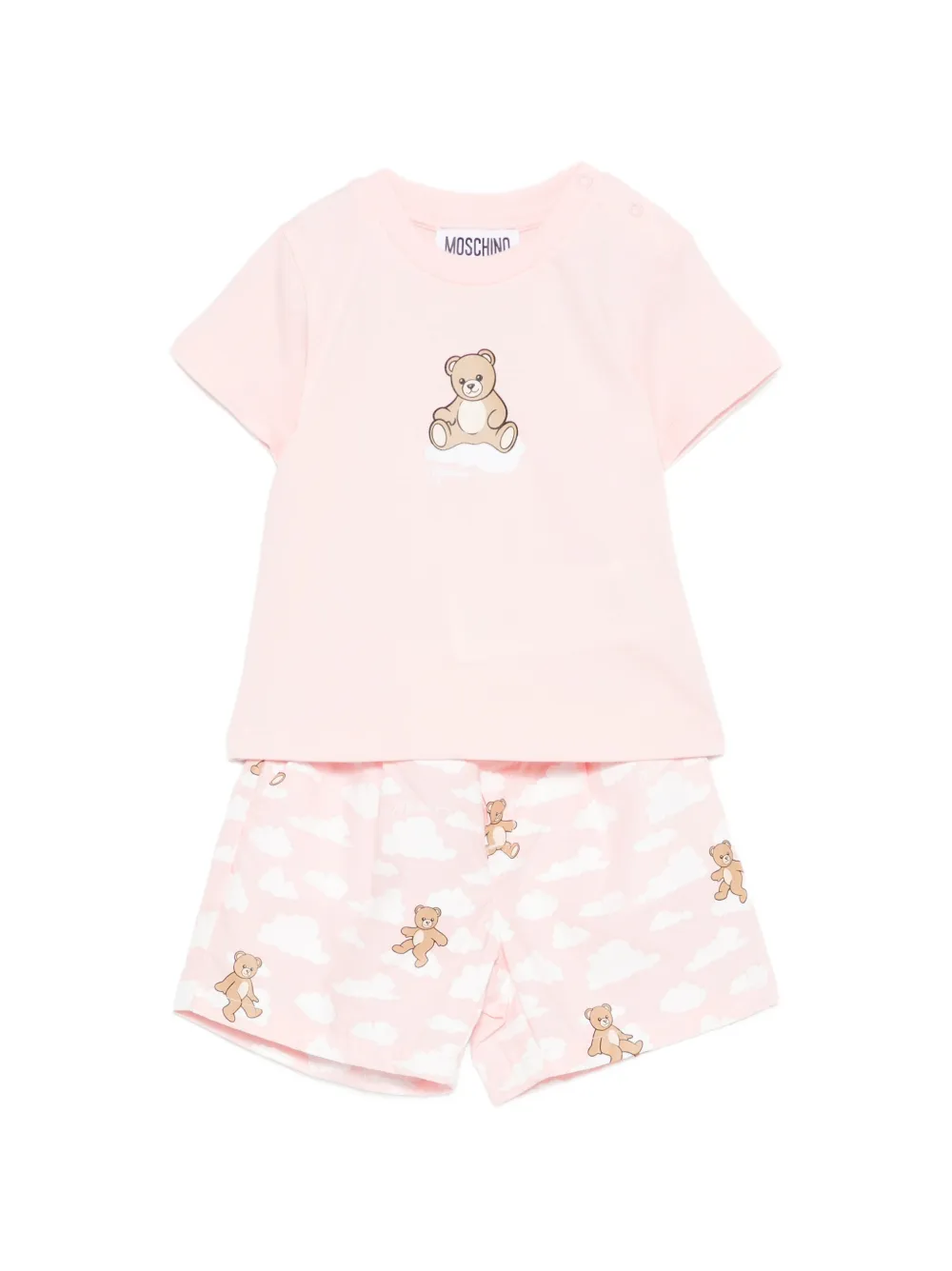 Moschino Kids teddy-print shorts set - Pink