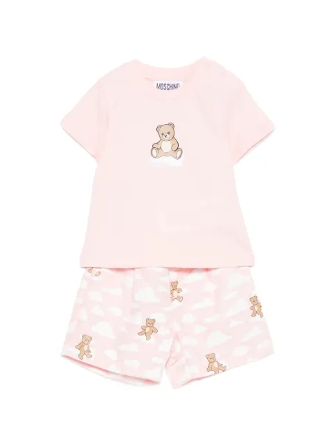 Moschino Kids teddy-print shorts set