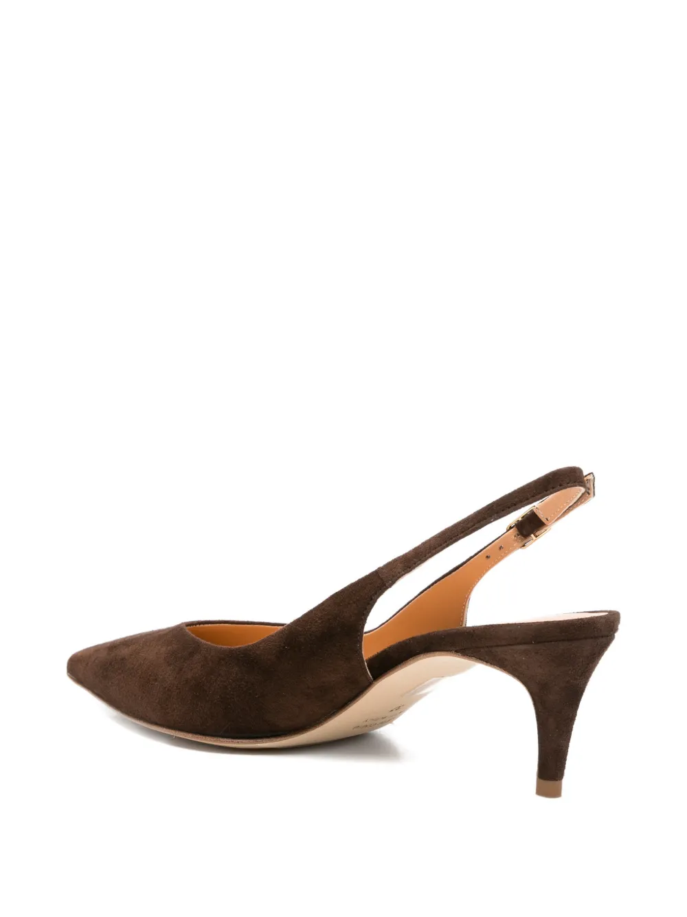 The Seller Slingback pumps met puntige neus Bruin